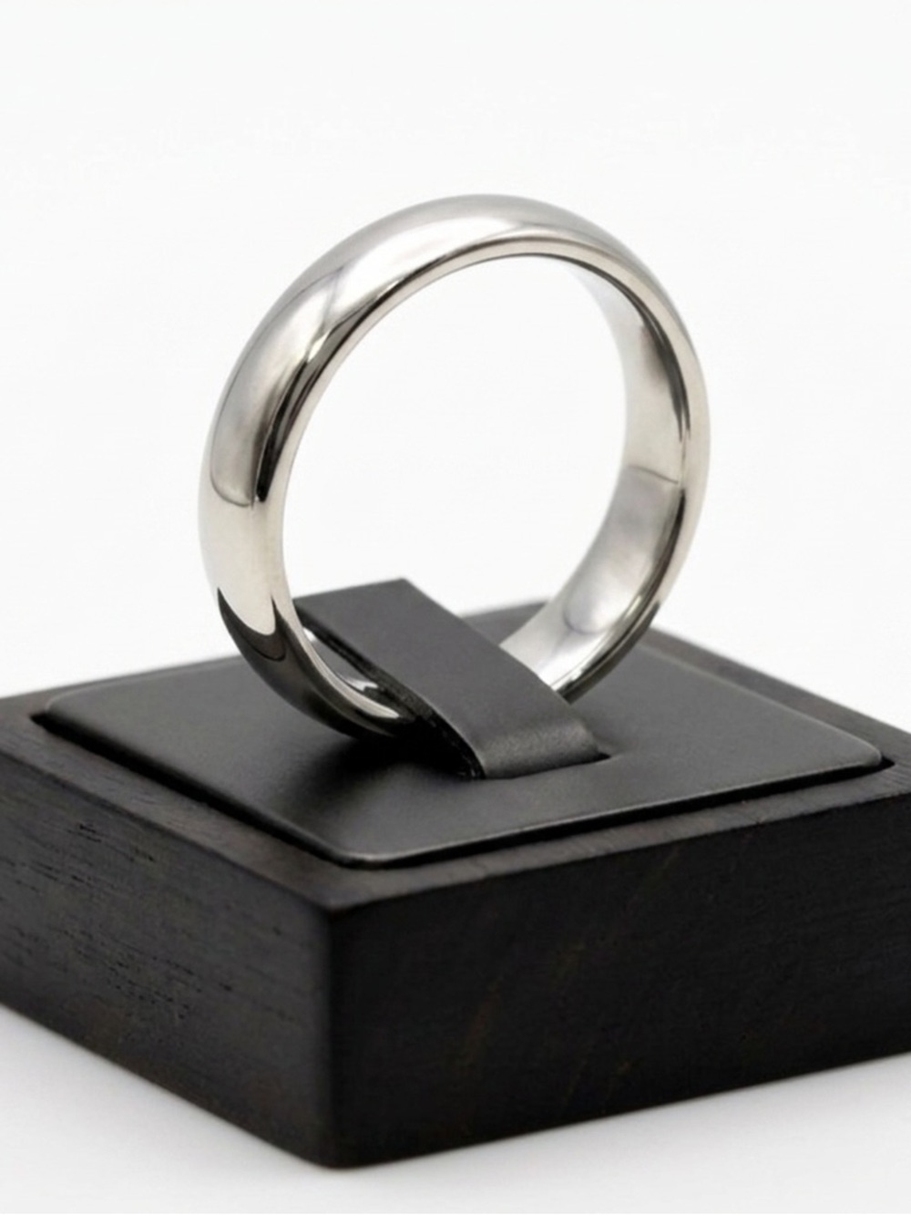 New Gun Metal Sterling Silver Court Thin Polished Classic 2mm Wedding Ring
